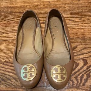Tory brown flats size 9